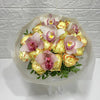 Garden Peach Rose With Orchid