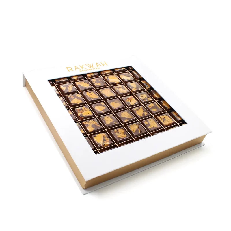 Chocolate box with honey